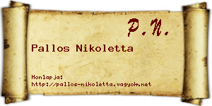 Pallos Nikoletta névjegykártya